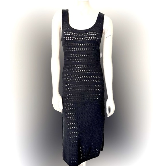 Old Navy Other - (Old Navy) Black Crochet / Open Stitch Sleeveless Midi Swim Coverup. NWOT